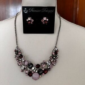 Premier Designs Ballet slippers statement necklace Earrings.